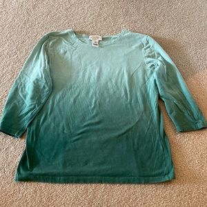 Talbots green ombré top